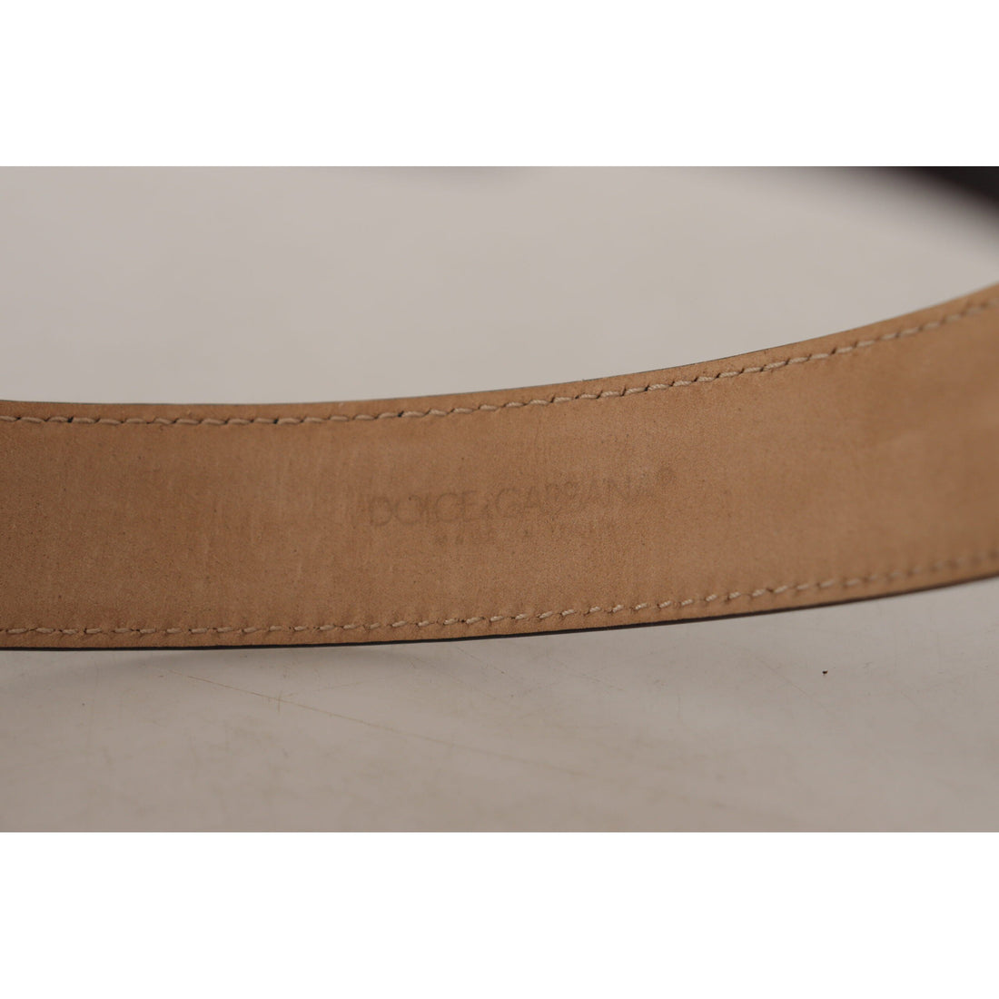 Dolce & Gabbana Elegant Leather Belt with Logo Buckle