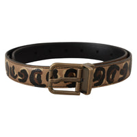 Dolce & Gabbana Chic Engraved Logo Leather Belt