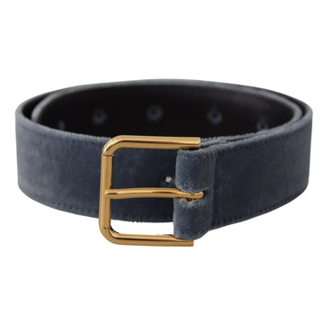 Dolce & Gabbana Elegant Navy Velvet Designer Belt