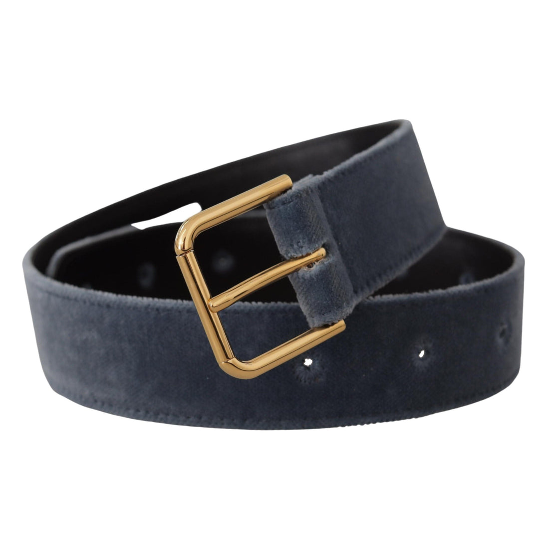 Dolce & Gabbana Elegant Navy Velvet Designer Belt