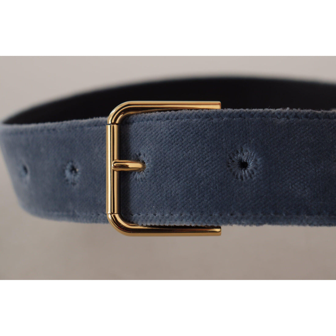 Dolce & Gabbana Elegant Navy Velvet Designer Belt