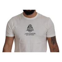 Dolce & Gabbana White Logo Cotton Amor Magister T-shirt