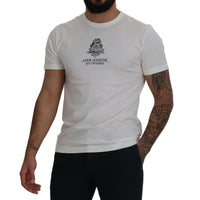 Dolce & Gabbana White Logo Cotton Amor Magister T-shirt