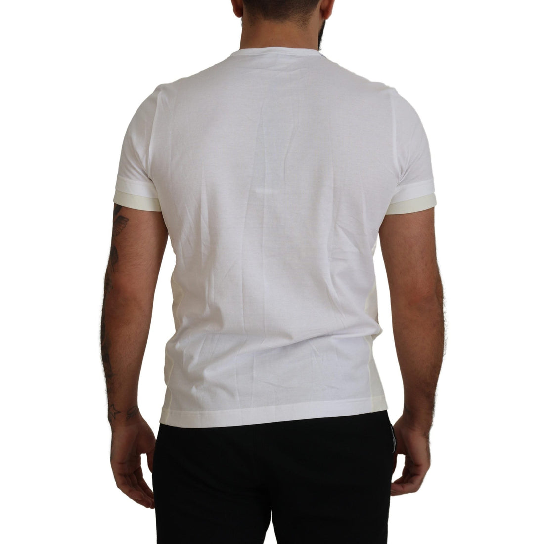 Dolce & Gabbana Elegant White Cotton Tee with DG Chest Pocket