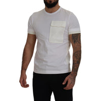 Dolce & Gabbana Elegant White Cotton Tee with DG Chest Pocket