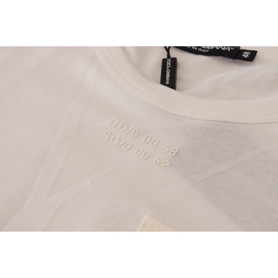 Dolce & Gabbana Elegant White Cotton Tee with DG Chest Pocket