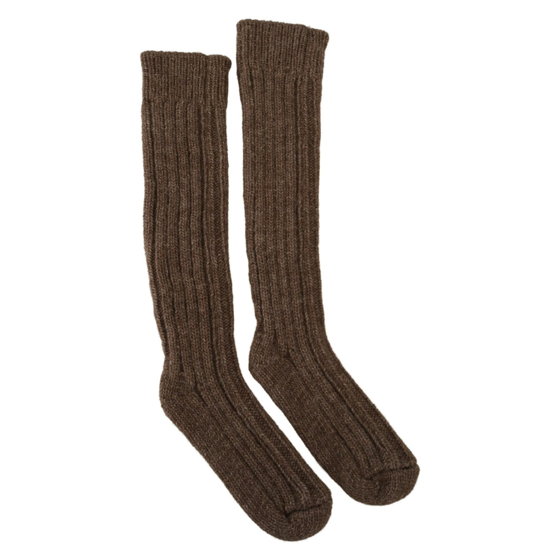 Dolce & Gabbana Chic Brown Wool Blend Over-Calf Socks