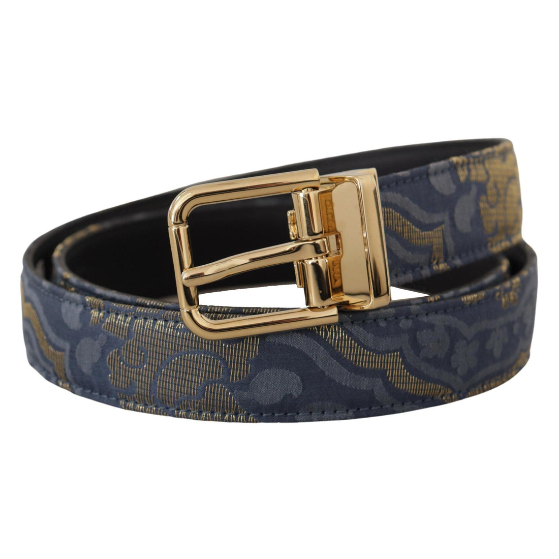 Dolce & Gabbana Elegant Navy Blue Leather Belt