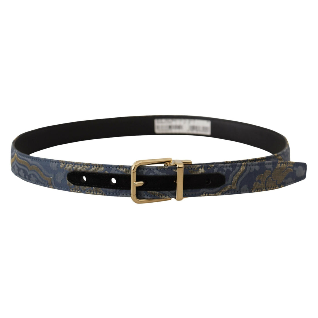 Dolce & Gabbana Elegant Navy Blue Leather Belt