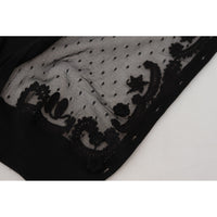 Dolce & Gabbana Elegant Black Floral Lace Cardigan Sweater