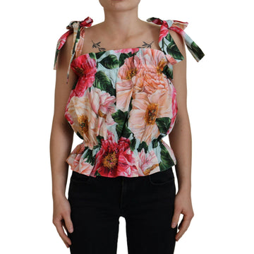 Dolce & Gabbana Elegant Floral Print Sleeveless Tank Top