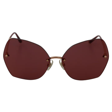 Dolce & Gabbana Red Gold DG2204 Butterfly Logo Women Eyewear Sunglasses