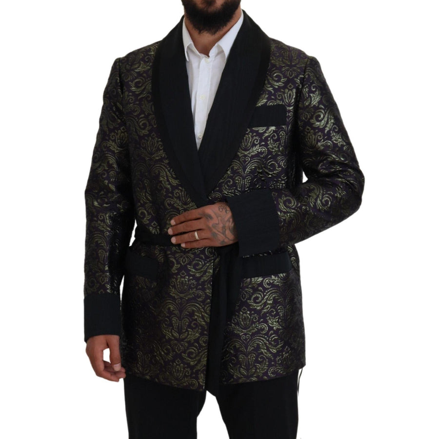 Dolce & Gabbana Gold Jacquard Robe Jacket