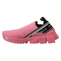 Dolce & Gabbana Pink Low Top Slip On Casual Sorrento Sneakers