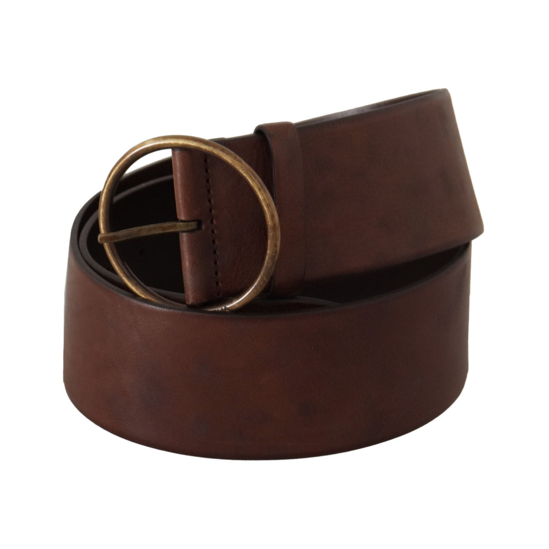 Dolce & Gabbana Elegant Leather Belt with Engraved Buckle