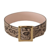 Dolce & Gabbana Elegant Leather Belt with Logo Buckle