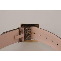 Dolce & Gabbana Elegant Leather Belt with Logo Buckle