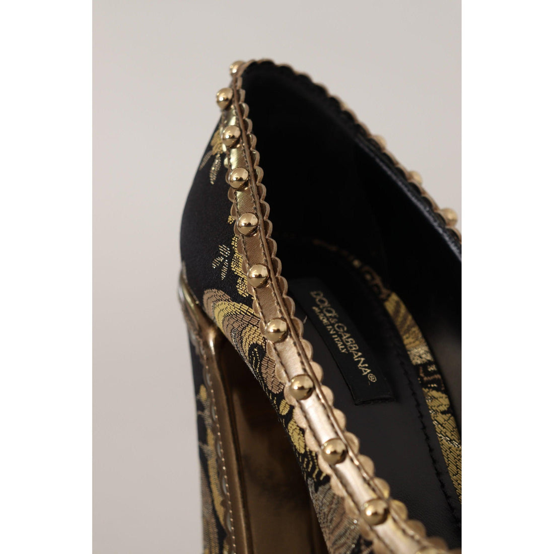 Dolce & Gabbana Elegant Gold Jacquard Brocade Pumps