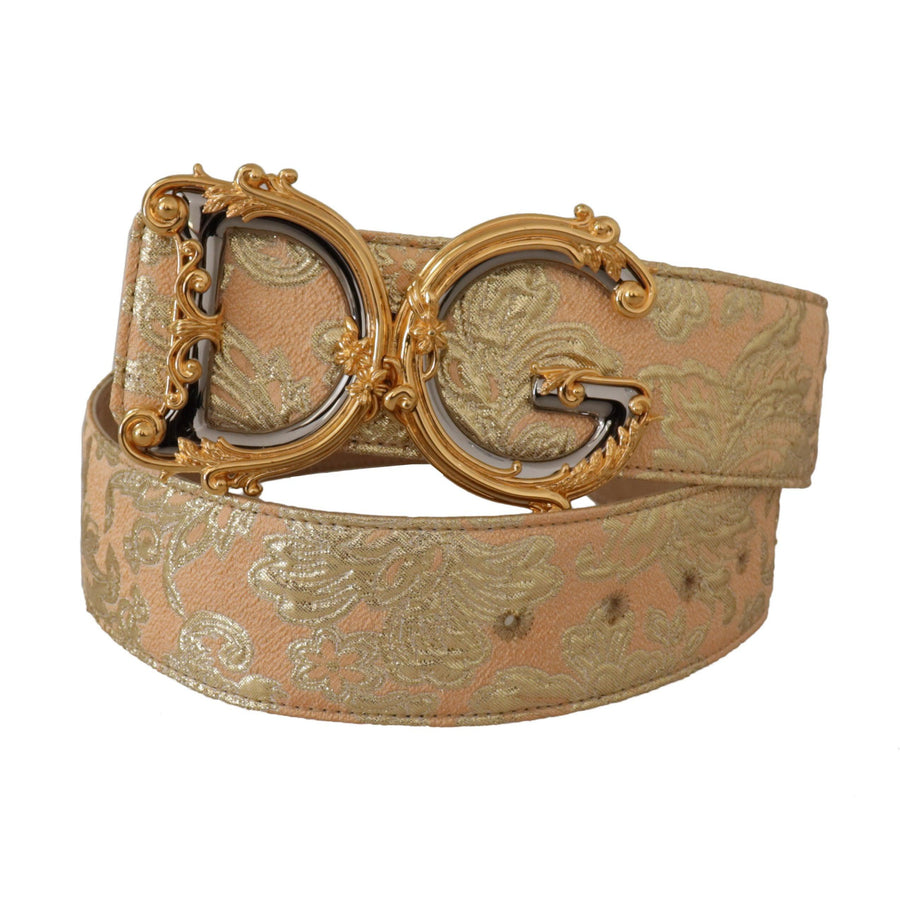 Dolce & Gabbana Elegant Leather Belt with Logo Buckle