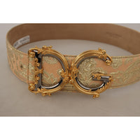 Dolce & Gabbana Elegant Leather Belt with Logo Buckle