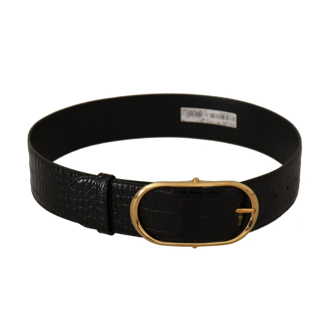 Dolce & Gabbana Chic Black Leather Logo Belt