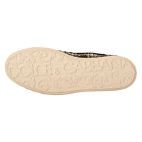 Dolce & Gabbana Beige High Top Fashion Sneakers