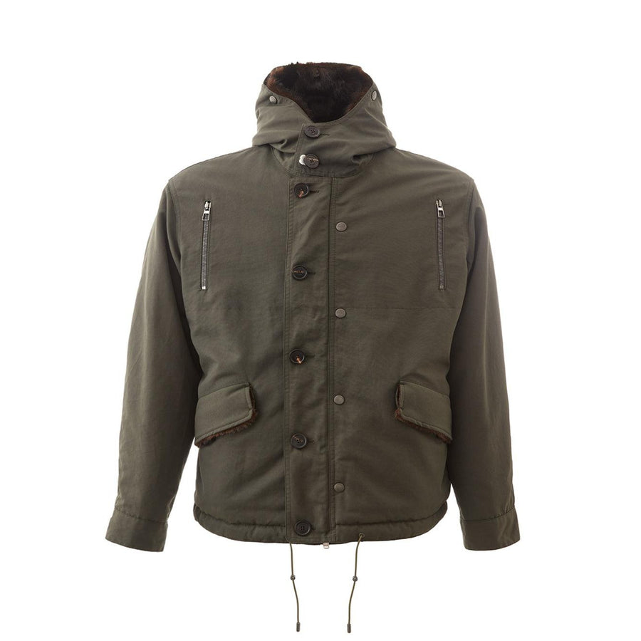 Lardini Elegant Green Parka Winter Jacket