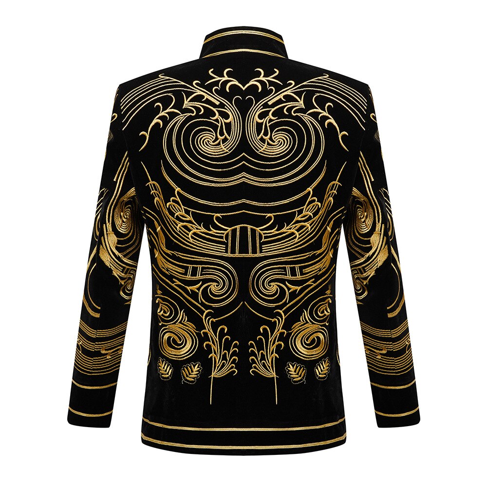 Embroidery Men Suits&amp;Blazer One Piece Luxury Royal Fashion Casual Business Trendy Male Suit Jacket In Stock Free Shipping