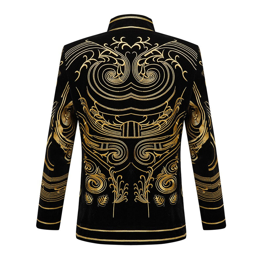 Embroidery Men Suits&amp;Blazer One Piece Luxury Royal Fashion Casual Business Trendy Male Suit Jacket In Stock Free Shipping