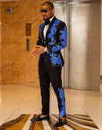 Gold Sequins Men Suits Luxury Formal Casual Business Trendy Male Suit Jacket In Stock Free Shipping