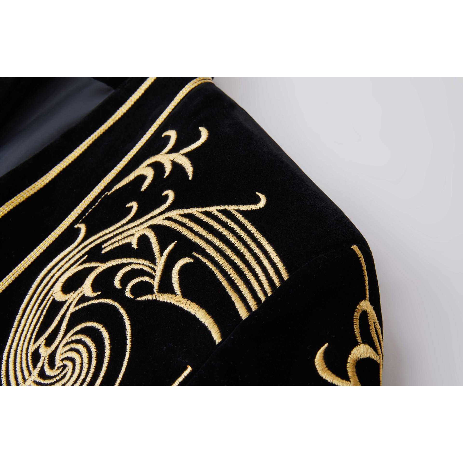 Embroidery Men Suits&amp;amp;Blazer One Piece Luxury Royal Fashion Casual Business Trendy Male Suit Jacket In Stock Free Shipping