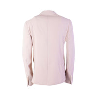 Lardini Elegant Light Pink Double Breasted Ruffle Jacket