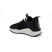 Versace Elegant Monochrome Leather Sneakers