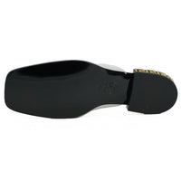 Versace Elegant White Leather Flat Slides