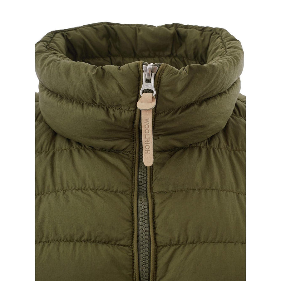 Woolrich Elegant Green Quilted Bomber Jacket