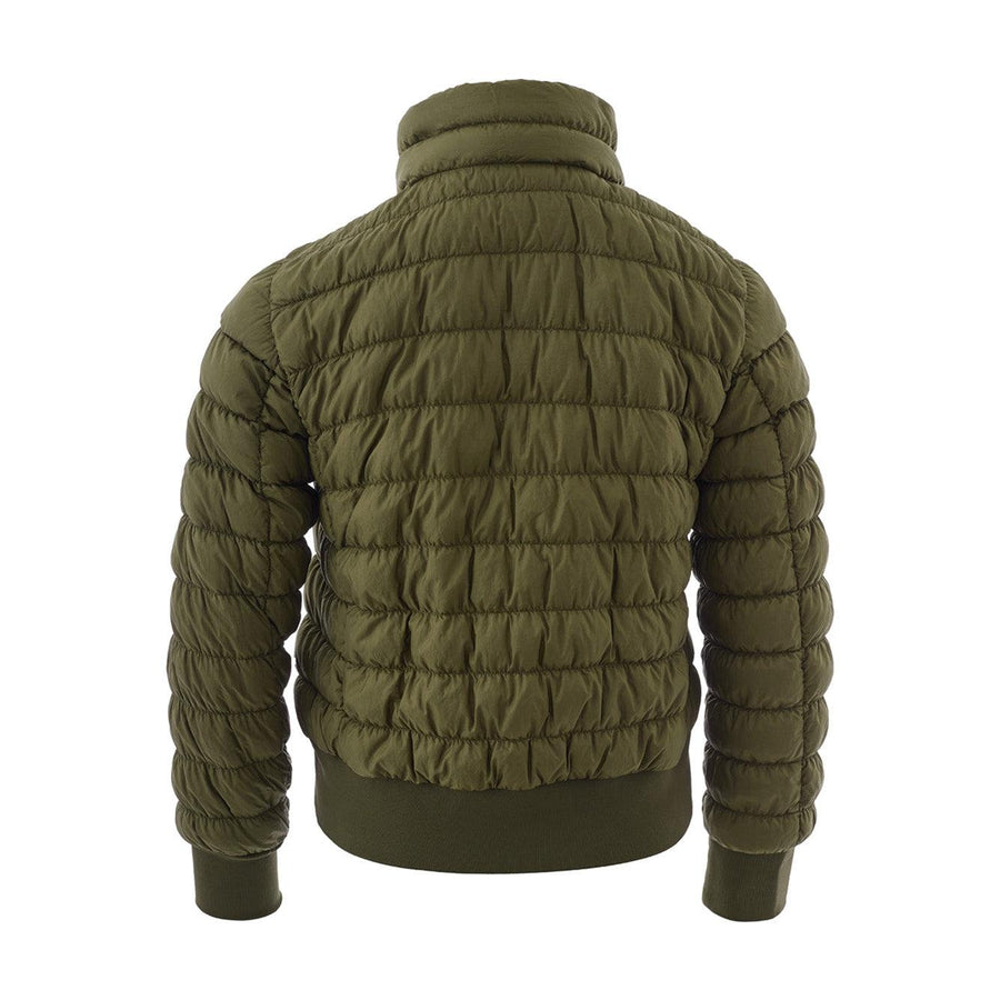 Woolrich Elegant Green Quilted Bomber Jacket