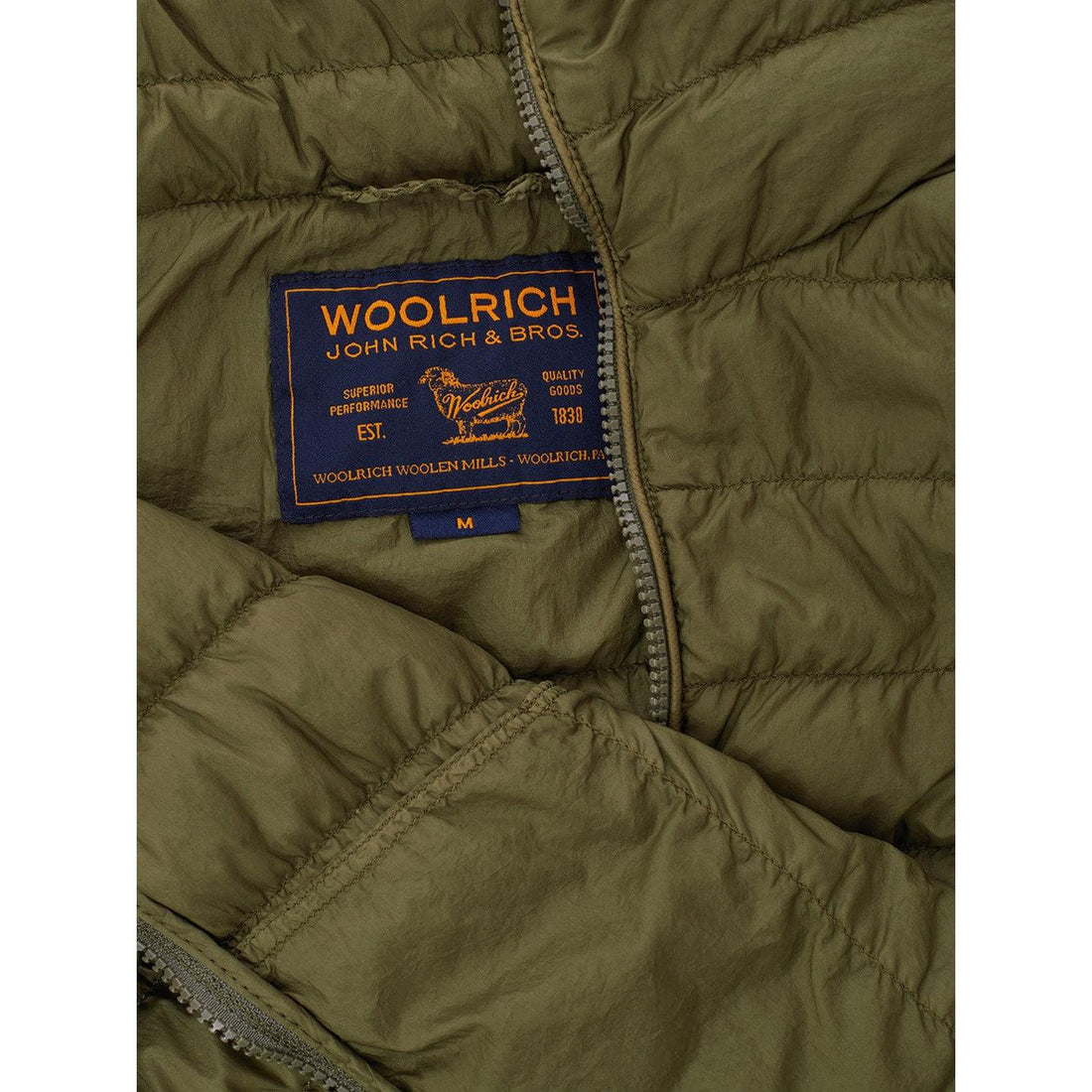 Woolrich Elegant Green Quilted Bomber Jacket