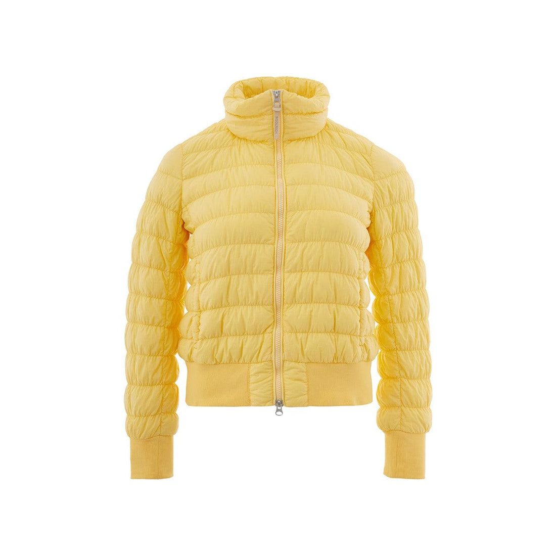 Woolrich Chic Yellow Quilted Bomber Jacket