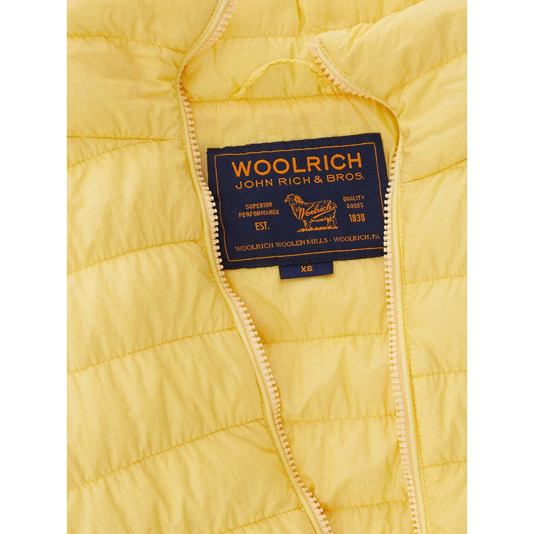 Woolrich Chic Yellow Quilted Bomber Jacket