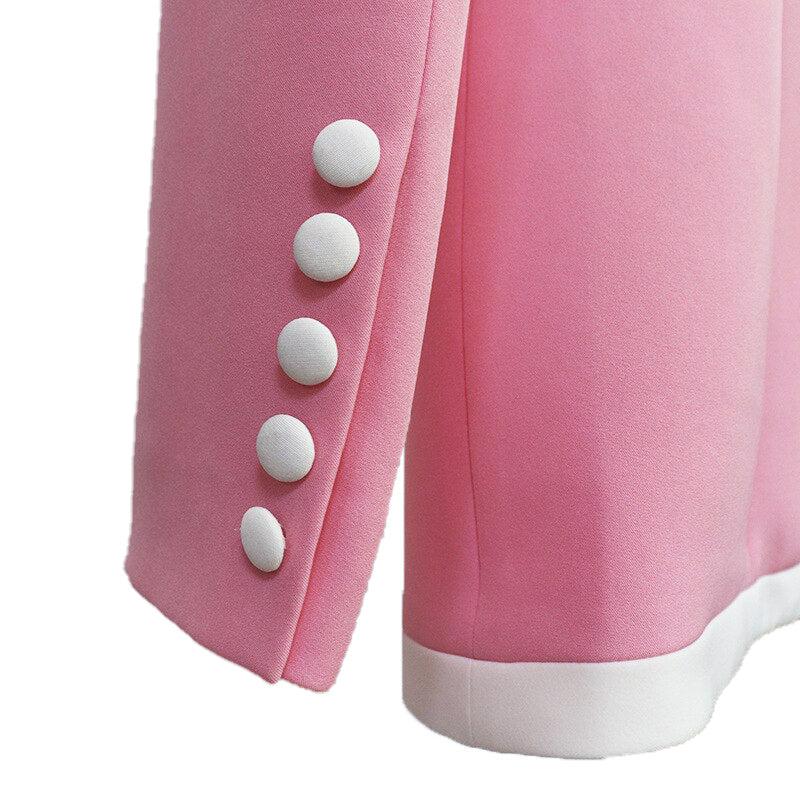 Blazer Cardigan Ajusté Rose Fermeture En crochet - Paris Deluxe