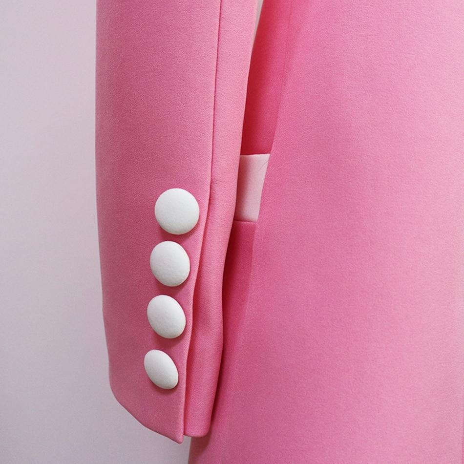 Blazer Robe Rose Double Boutonnage Forme Bustier - Paris Deluxe