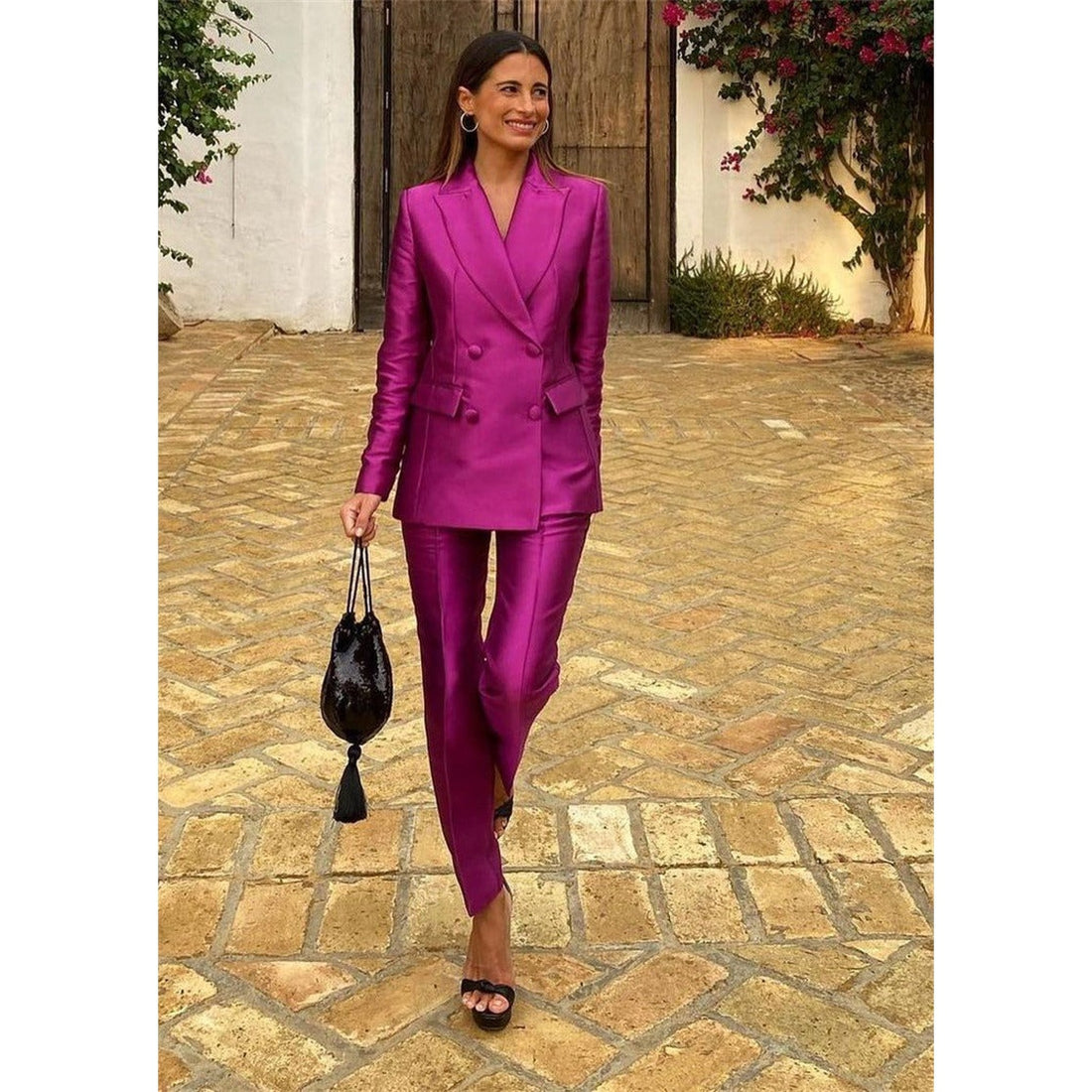 Peaked Lapel Two Piece Suit for Women - Custom Fit