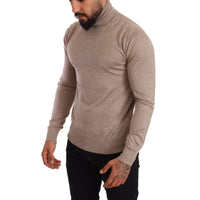 Dolce & Gabbana Beige Cashmere Turtleneck Pullover Sweater - Paris Deluxe