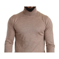 Dolce & Gabbana Beige Cashmere Turtleneck Pullover Sweater - Paris Deluxe