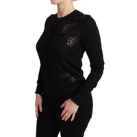 Dolce & Gabbana Elegant Cashmere Silk Blend Lace Cardigan