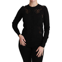 Dolce & Gabbana Elegant Cashmere Silk Blend Lace Cardigan