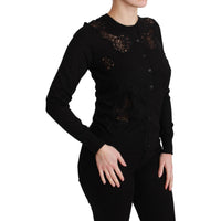 Dolce & Gabbana Elegant Cashmere Silk Blend Lace Cardigan