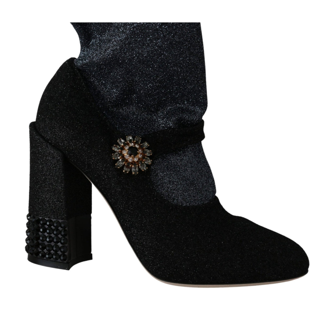 Dolce & Gabbana Glamorous Crystal-Embellished Booties