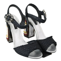 Dolce & Gabbana Black Crystals LED LIGHTS Sandals Shoes - Paris Deluxe