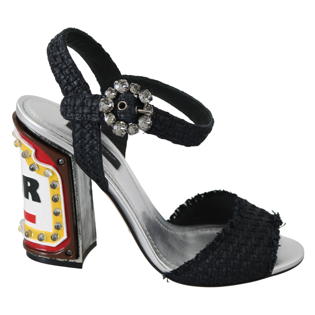 Dolce & Gabbana Black Crystals LED LIGHTS Sandals Shoes - Paris Deluxe